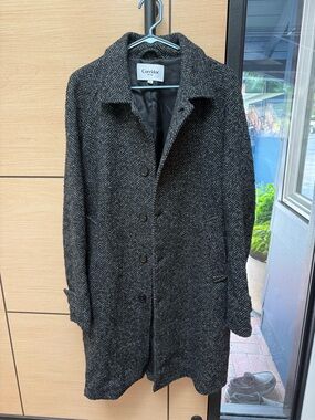Corridor Men's Charcoal Herringbone Coat